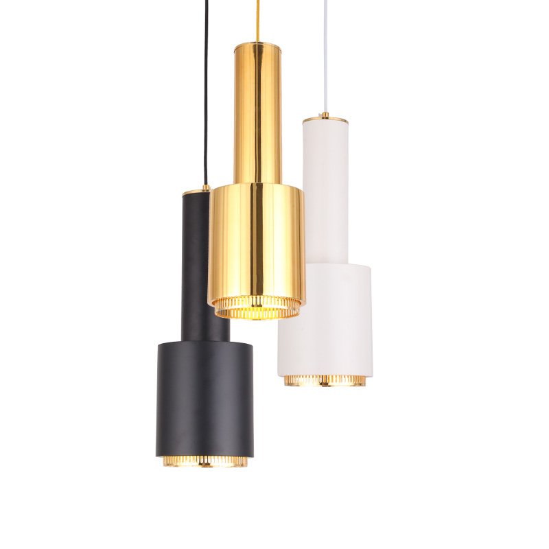 Подвесной светильник Alvar Aalto A110 Pendant Lamp Латунь Белый Черный Подвесной светильник Alvar Aalto A110 Pendant Lamp Латунь Белый Черный в Кирове | Loft Concept