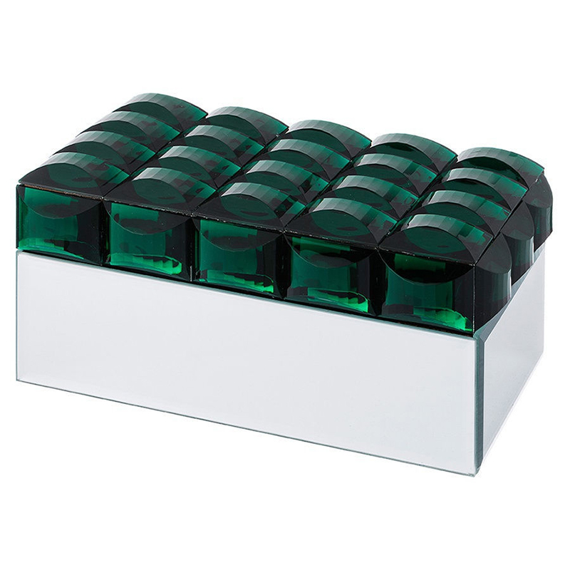 Шкатулка Glass Emerald Mirror Box Изумрудный Зеркало Шкатулка Glass Emerald Mirror Box Изумрудный Зеркало в Кирове | Loft Concept