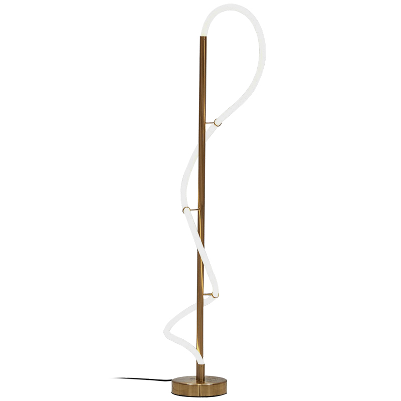 Светодиодный торшер Knot Brass Light Белый Латунь Светодиодный торшер Knot Brass Light Белый Латунь в Кирове | Loft Concept