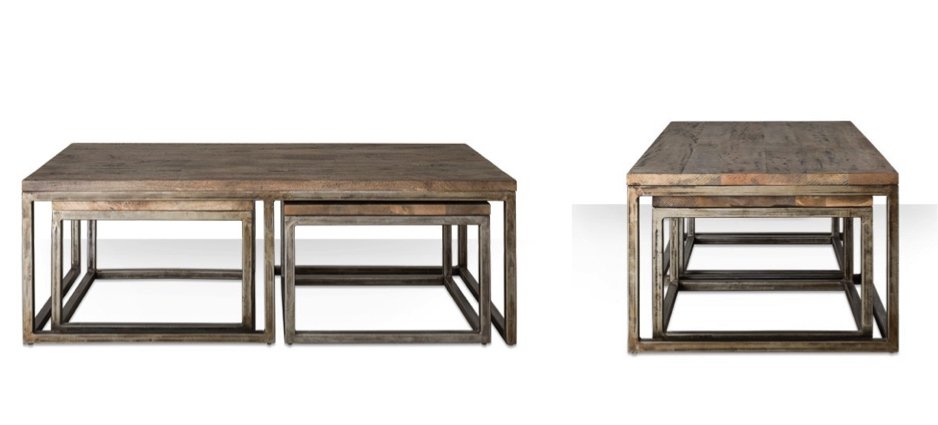Журнальный стол Industrial Metal Rust Triple Table Журнальный стол Industrial Metal Rust Triple Table - Loft-Concept в Кирове