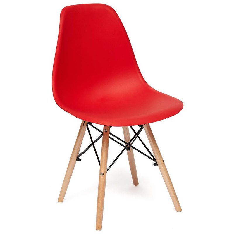 Стул DSW red Красный Древесина Стул DSW red Красный Древесина в Кирове | Loft Concept