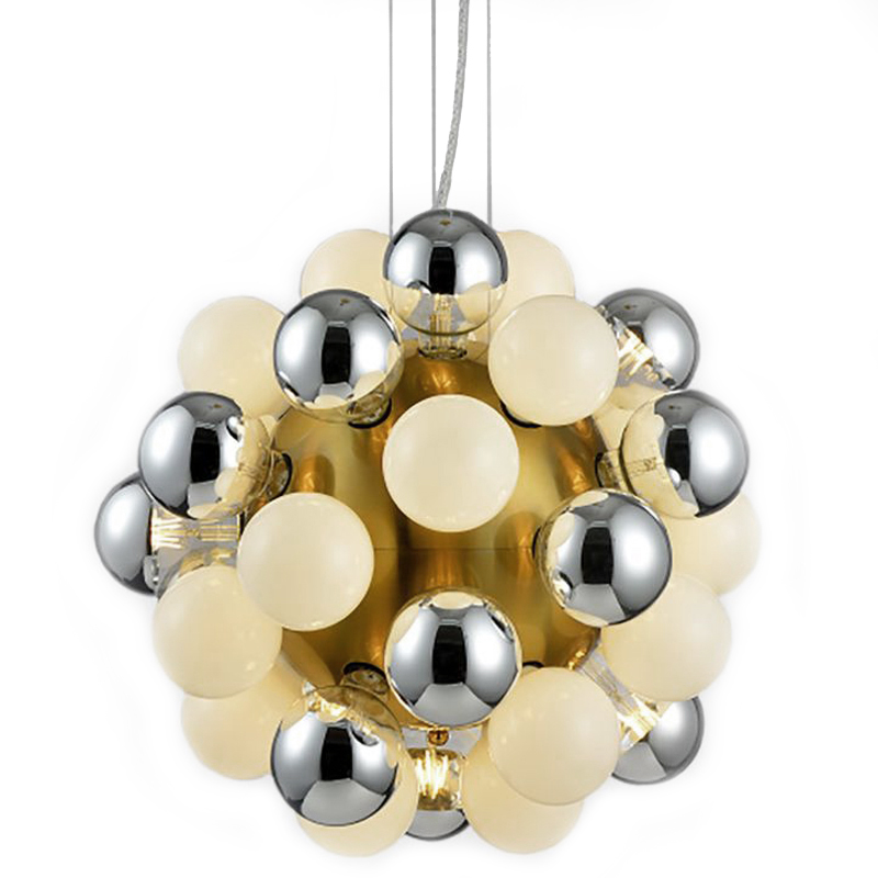 Люстра Korneli Chandelier white and smoky Золотой Белое матовое стекло Дымчатый (Smoke) в Кирове | Loft Concept 