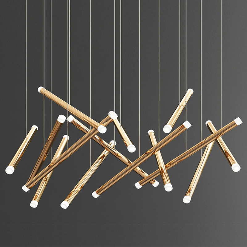 Люстра Dutti D0068 LED Chandelier Modern 14 Глянцевое золото Люстра Dutti D0068 LED Chandelier Modern 14 Глянцевое золото в Кирове | Loft Concept