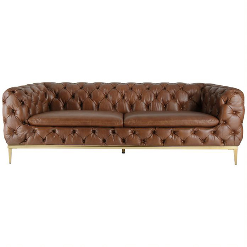 Диван Dorsten Sofa brown leather Коричневый Диван Dorsten Sofa brown leather Коричневый в Кирове | Loft Concept