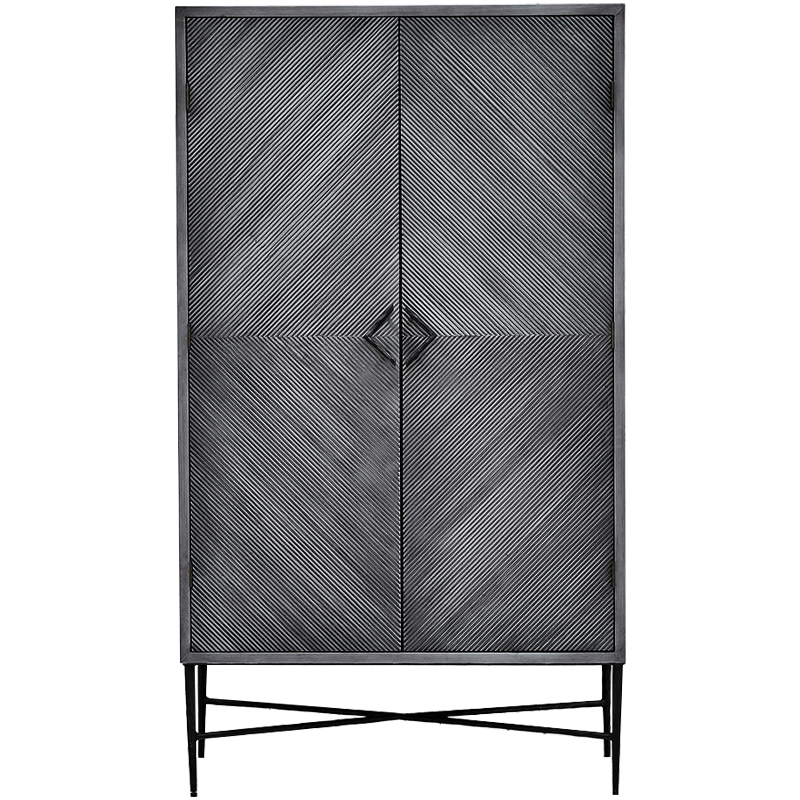 Шкаф Macayo Wardrobe Серый Черный Коричневый Шкаф Macayo Wardrobe Серый Черный Коричневый в Кирове | Loft Concept