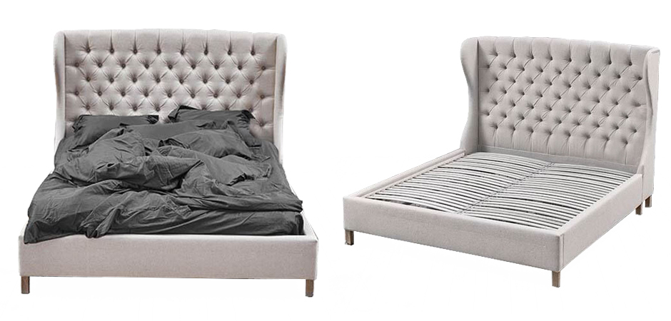 Кровать Aivengo Bed Light Gray Кровать Aivengo Bed Light Gray - Loft-Concept в Кирове