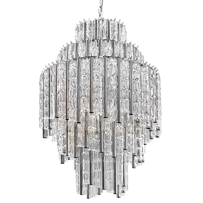 Люстра Chandelier Gigi M Прозрачное Стекло Хром Люстра Chandelier Gigi M Прозрачное Стекло Хром в Кирове | Loft Concept