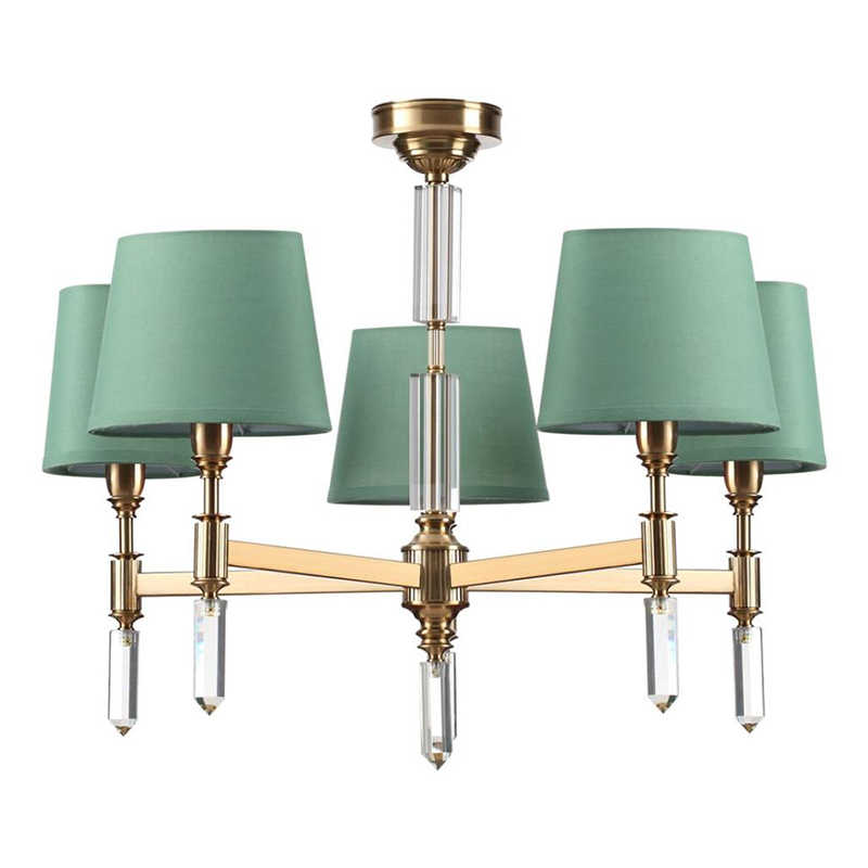 Люстра Ramona Green Chandelier Бронза Зеленый в Кирове | Loft Concept 