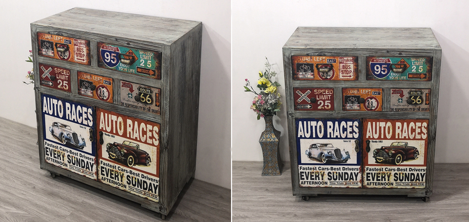 Комод Сars Loft Print Commode - Loft-Concept в Кирове