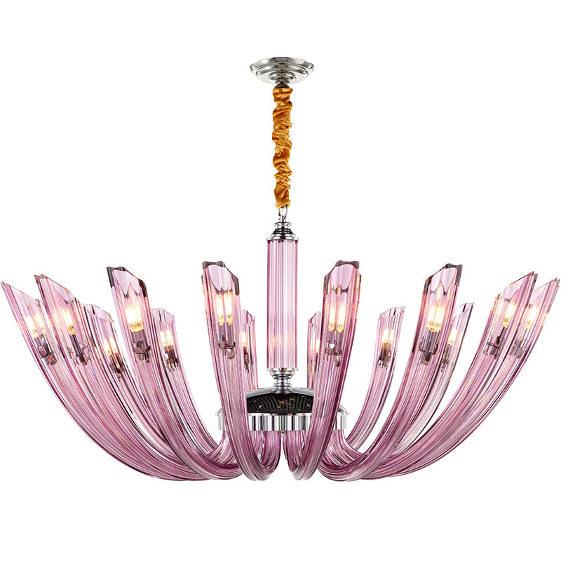 Люстра Pink Rays Chandelier Розовый Хром Люстра Pink Rays Chandelier Розовый Хром в Кирове | Loft Concept