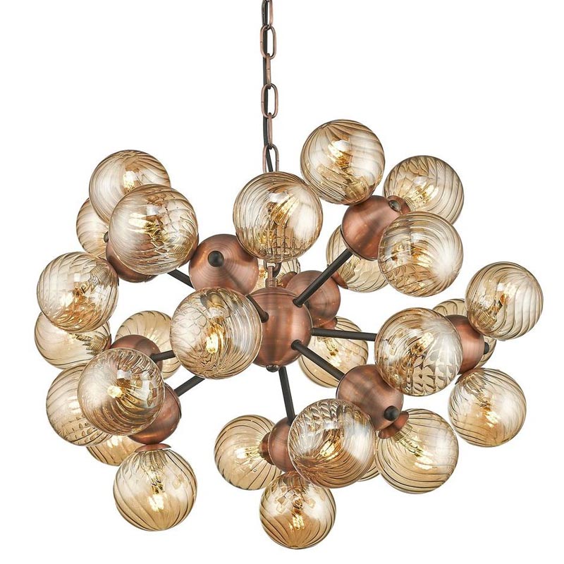 Люстра Berries Chandelier Amber 50 Медь Янтарный Люстра Berries Chandelier Amber 50 Медь Янтарный в Кирове | Loft Concept