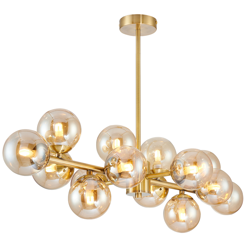 Люстра Berries Chandelier amber 14 Латунь Янтарь (Amber) Люстра Berries Chandelier amber 14 Латунь Янтарь (Amber) в Кирове | Loft Concept