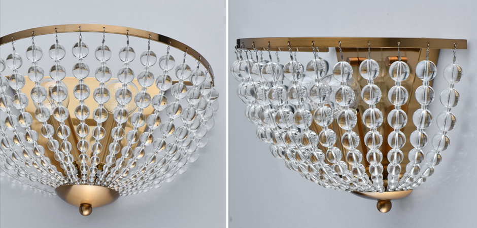 Бра Virginia Clear Beads Wall Lamp Gold Бра Virginia Clear Beads Wall Lamp Gold - Loft-Concept в Кирове