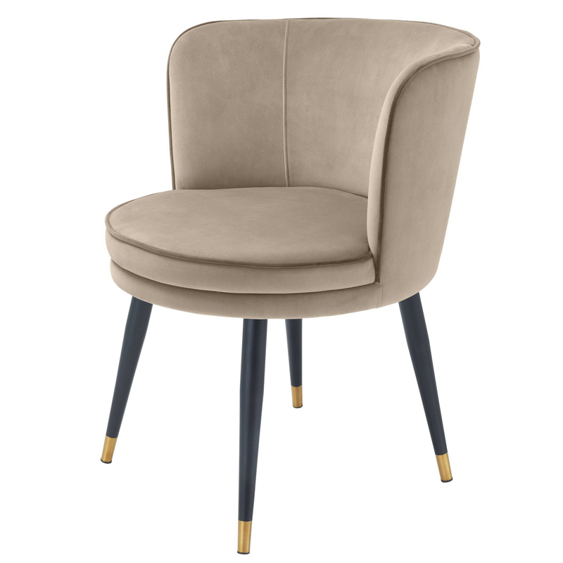 Стул Eichholtz Dining Chair Grenada greige Бежево-серый Черный Латунь Стул Eichholtz Dining Chair Grenada greige Бежево-серый Черный Латунь в Кирове | Loft Concept