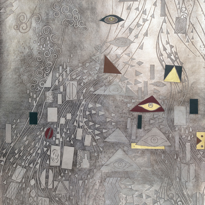 Обои ручная роспись Klimt Polished Silver bas relief gilded paper Обои ручная роспись Klimt Polished Silver bas relief gilded paper в Кирове | Loft Concept