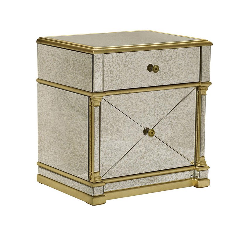 Комод зеркальный Mirrored Commode Aged Золотой Комод зеркальный Mirrored Commode Aged Золотой в Кирове | Loft Concept