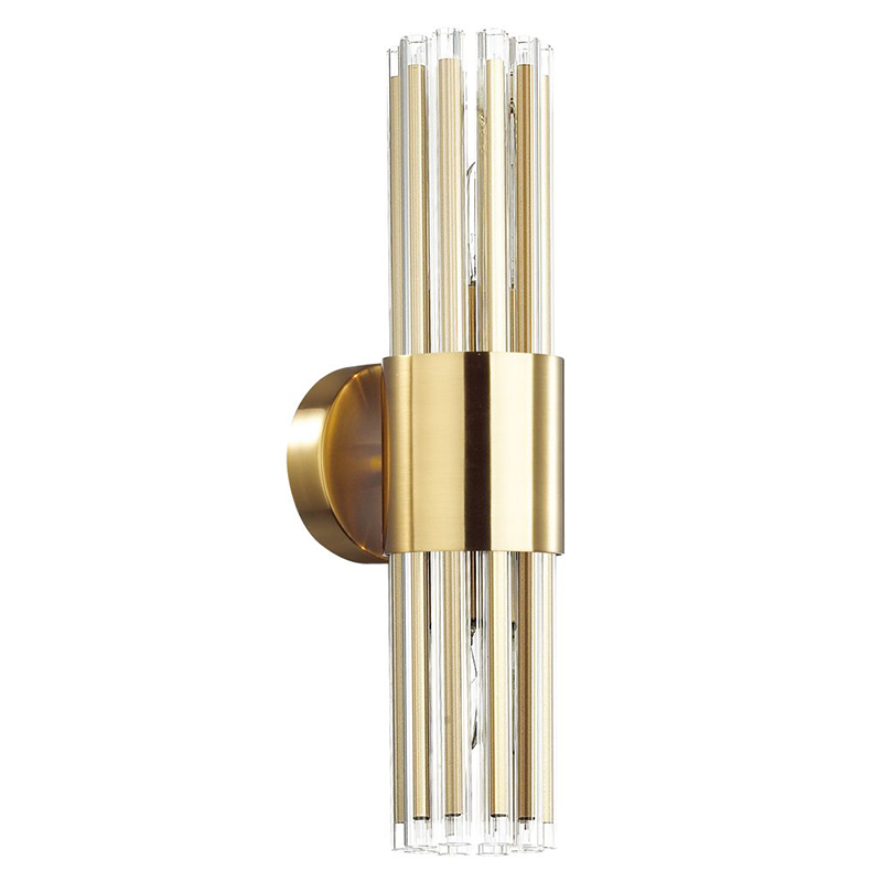 Бра Gladwin Glass Tube Wall Lamp Золотой Прозрачный Бра Gladwin Glass Tube Wall Lamp Золотой Прозрачный в Кирове | Loft Concept