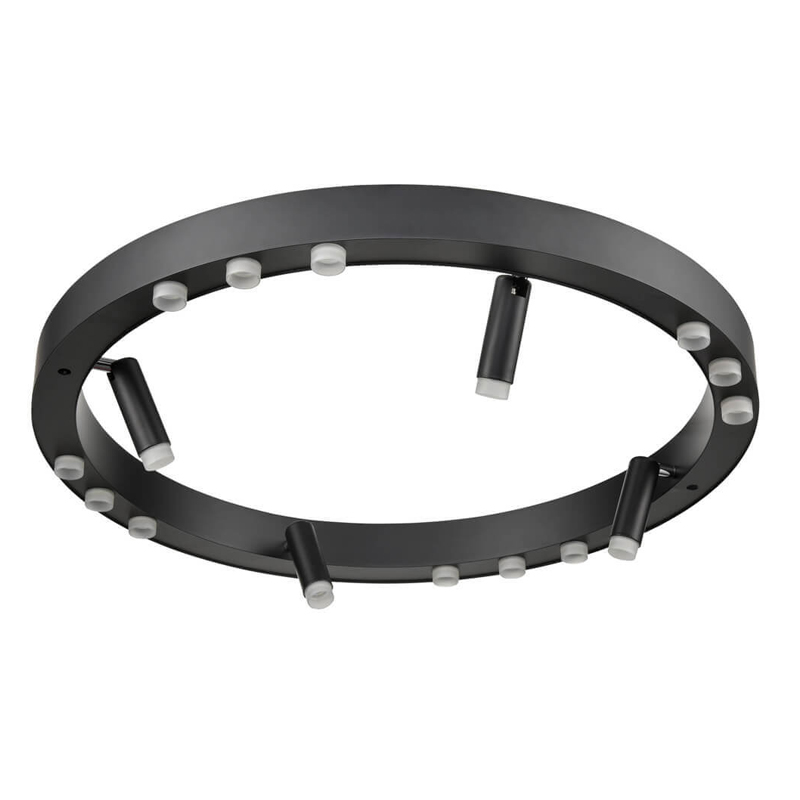 Потолочный светильник Rigor & Conciseness Lighting Black Disk Белый Черный Потолочный светильник Rigor & Conciseness Lighting Black Disk Белый Черный в Кирове | Loft Concept