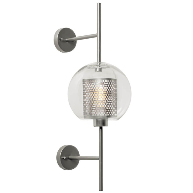 Бра Perforation Wall Lamp Nickel 58 Никель Прозрачное Стекло Бра Perforation Wall Lamp Nickel 58 Никель Прозрачное Стекло в Кирове | Loft Concept