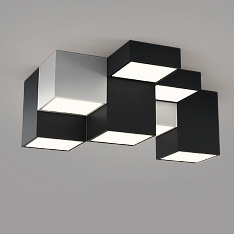 Комбинация из 9-ти геометрических потолочных светильников Nine Geometric Lamps Черный Белый Комбинация из 9-ти геометрических потолочных светильников Nine Geometric Lamps Черный Белый в Кирове | Loft Concept