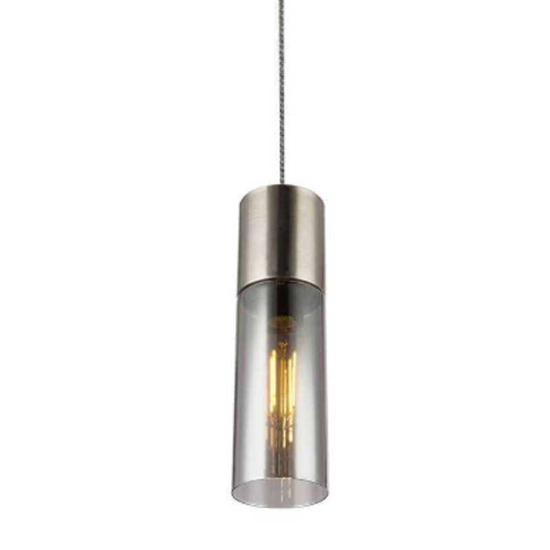 Подвесной светильник Cylinder Plafond nickel Дымчатый (Smoke) Никель в Кирове | Loft Concept 