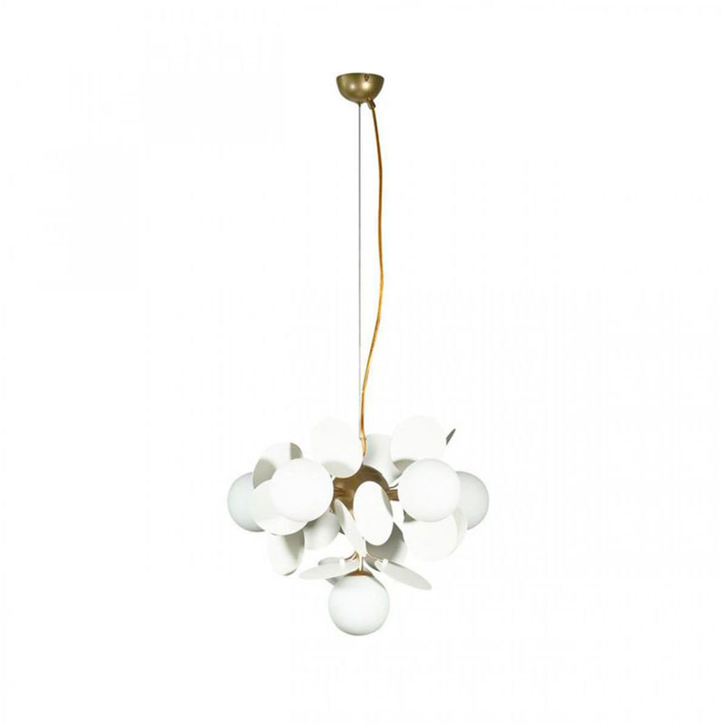 Люстра MATISSE Chandelier White 6 ламп Белый Золотой Люстра MATISSE Chandelier White 6 ламп Белый Золотой в Кирове | Loft Concept
