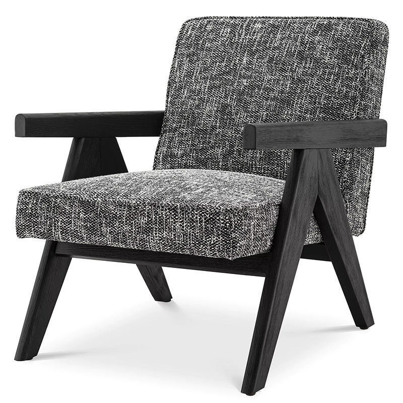 Кресло Eichholtz Chair Greta Черный Черный Черно-белый Кресло Eichholtz Chair Greta Черный Черный Черно-белый в Кирове | Loft Concept