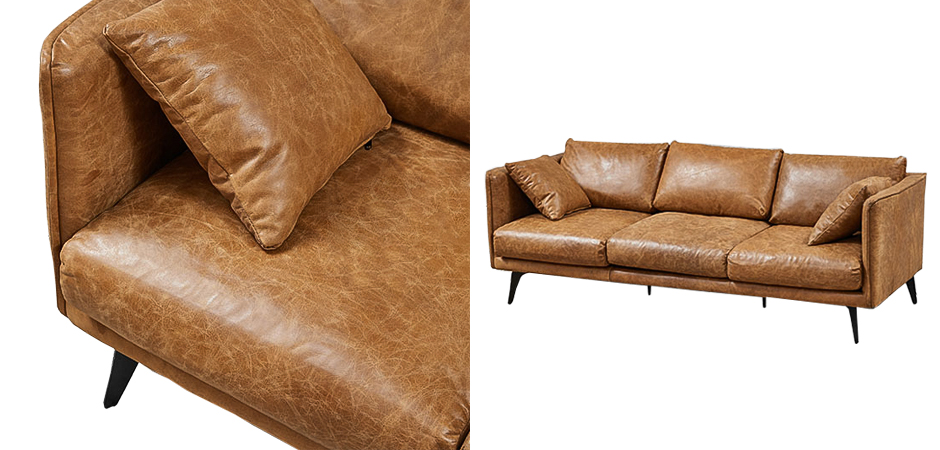 Диван Caramel Leather Triple Sofa Диван Caramel Leather Triple Sofa - Loft-Concept в Кирове