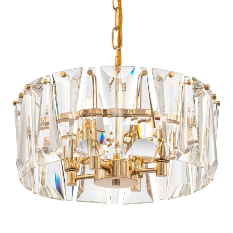 Люстра Ruby Crystal Chandelier Gold 38 Глянцевое золото Прозрачное Стекло Люстра Ruby Crystal Chandelier Gold 38 Глянцевое золото Прозрачное Стекло в Кирове | Loft Concept