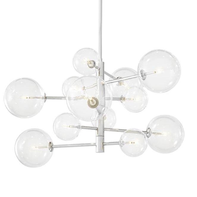 Люстра Chandelier Argento S Nickel Никель Прозрачное Стекло в Кирове | Loft Concept 