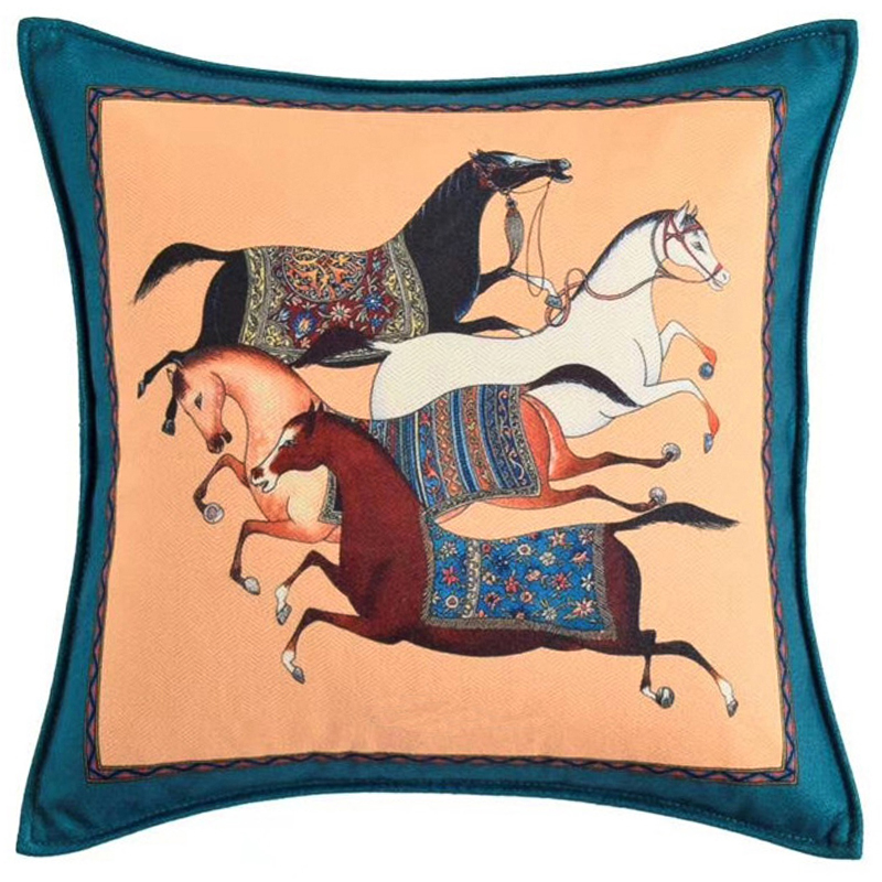 Декоративная подушка Hermes Horse 40 Мульти Декоративная подушка Hermes Horse 40 Мульти в Кирове | Loft Concept