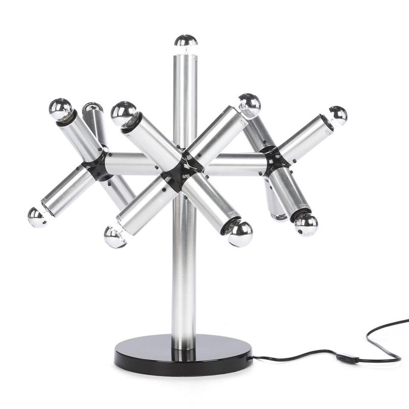 Настольная лампа Fenton Table Lamp Серебряный Настольная лампа Fenton Table Lamp Серебряный в Кирове | Loft Concept