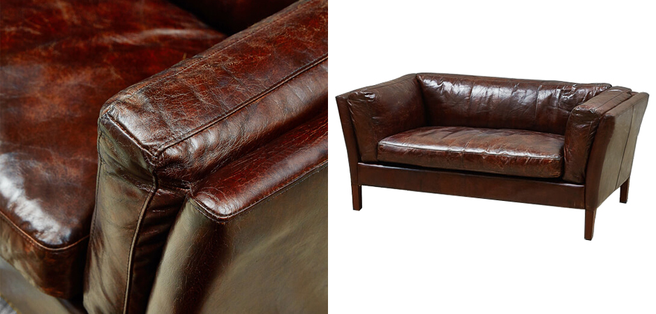 Диван RH SORENSEN Sofa Brown leather double Диван RH SORENSEN Sofa Brown leather double - Loft-Concept в Кирове