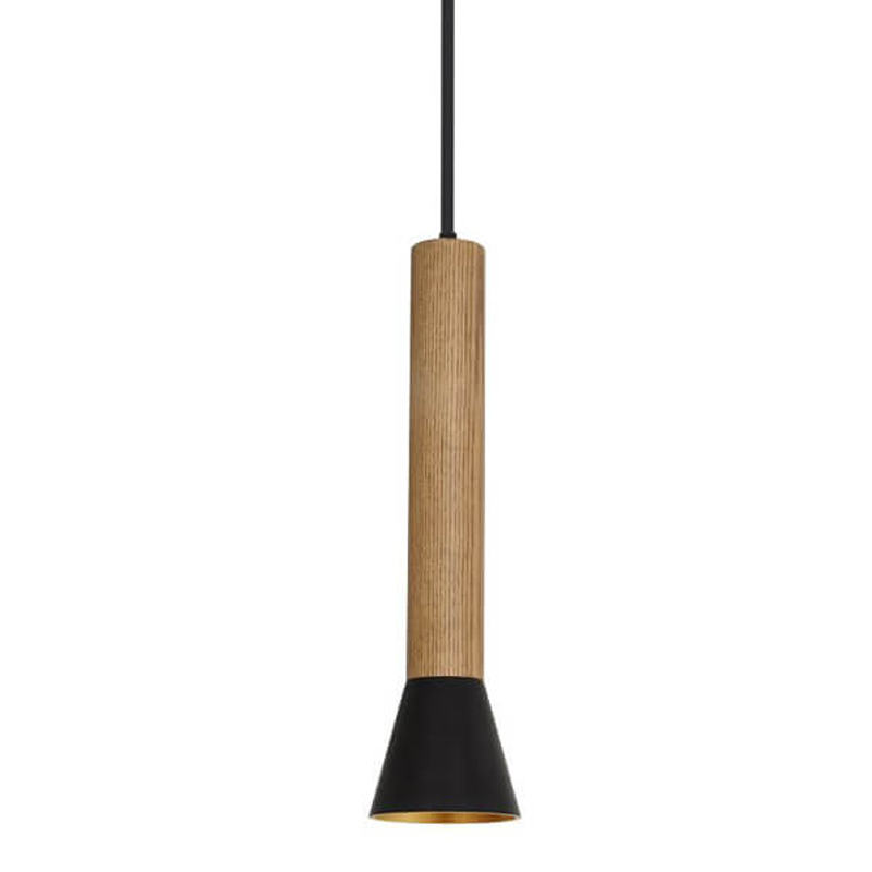 Подвесной светильник Marius Cone Hanging lamp Черный Древесина Подвесной светильник Marius Cone Hanging lamp Черный Древесина в Кирове | Loft Concept