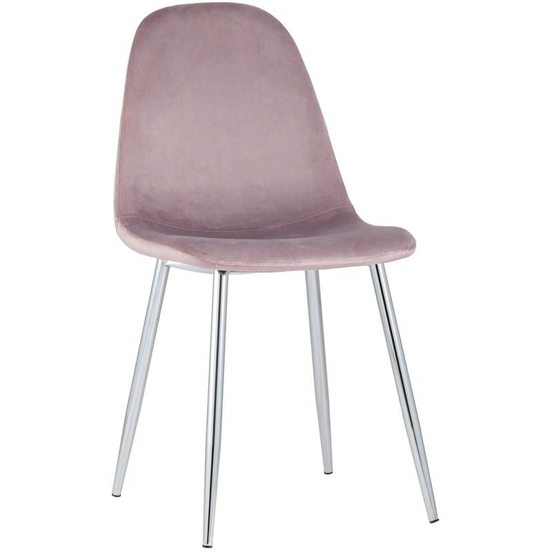 Стул Archie Chair Пыльно-Розовый Велюр Хромированные ножки Розовый пастельный Серебряный Стул Archie Chair Пыльно-Розовый Велюр Хромированные ножки Розовый пастельный Серебряный в Кирове | Loft Concept