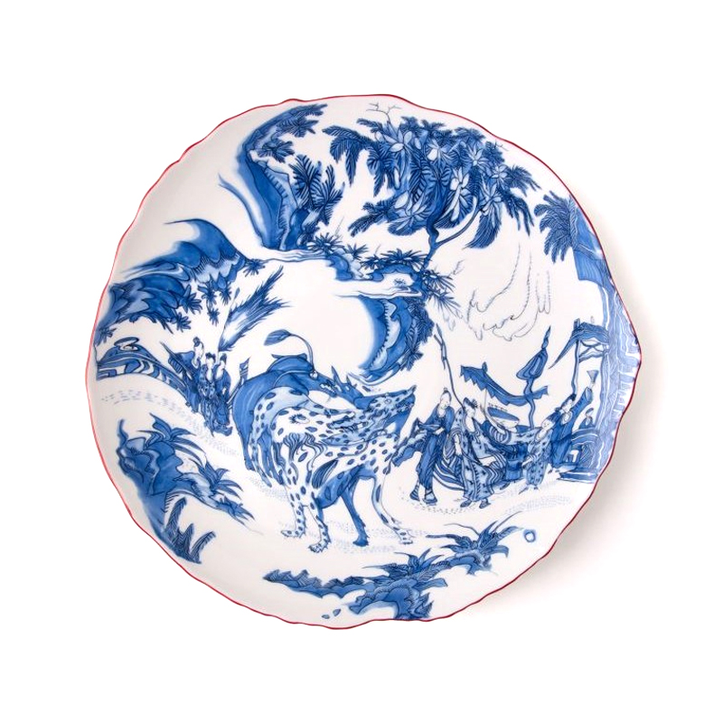 Тарелка Seletti Blue Chinoiserie Белый Синий Тарелка Seletti Blue Chinoiserie Белый Синий в Кирове | Loft Concept