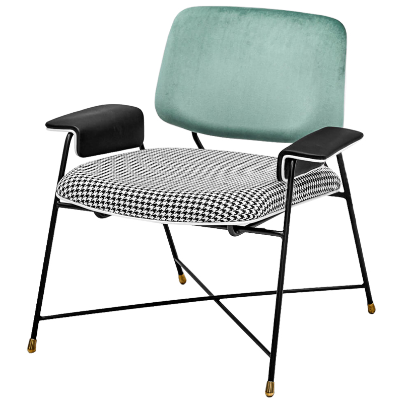 Кресло Bagot Chair Mint Черно-белый Мятный Кресло Bagot Chair Mint Черно-белый Мятный в Кирове | Loft Concept