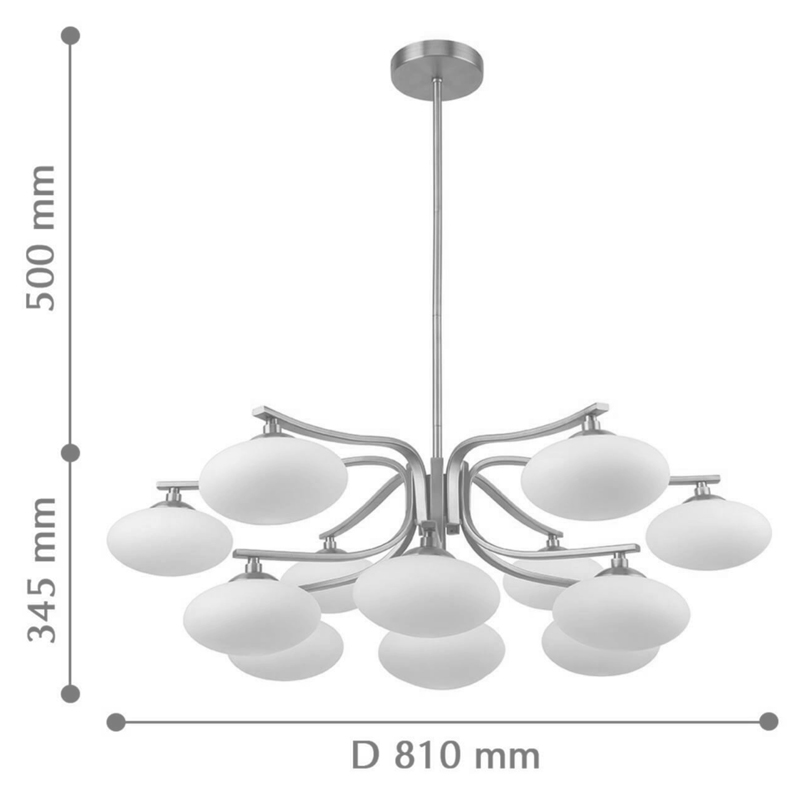 Oval Balls Mushrooms Chandelier 13 Silver Oval Balls Mushrooms Chandelier 13 Silver в Кирове