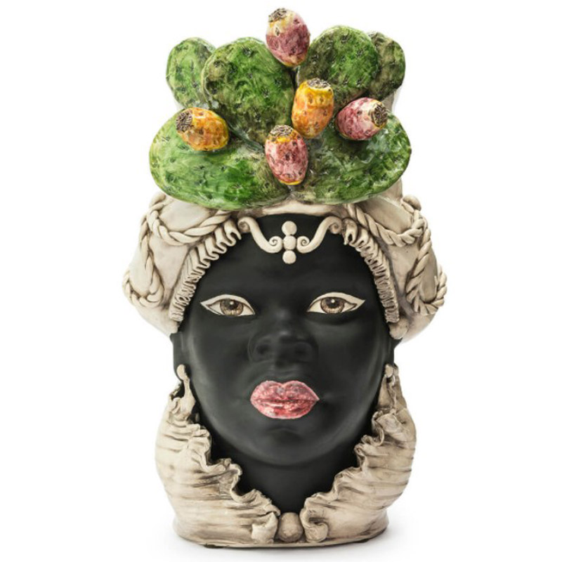 Ваза VASE MORO LADY FICO BIG Черный Мульти Ваза VASE MORO LADY FICO BIG Черный Мульти в Кирове | Loft Concept