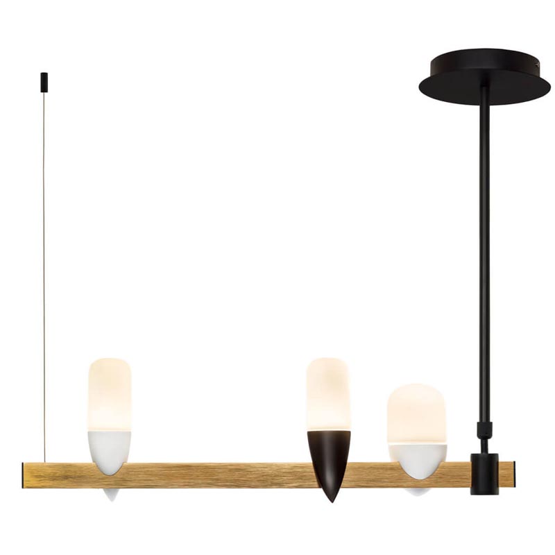 Люстра Ebenezer Chandelier Linear black 60 Латунь Черный Люстра Ebenezer Chandelier Linear black 60 Латунь Черный в Кирове | Loft Concept