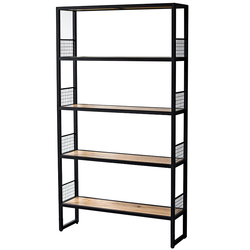 Стеллаж Richie Industrial Metal Rust Rack Древесина Черный Стеллаж Richie Industrial Metal Rust Rack Древесина Черный в Кирове | Loft Concept