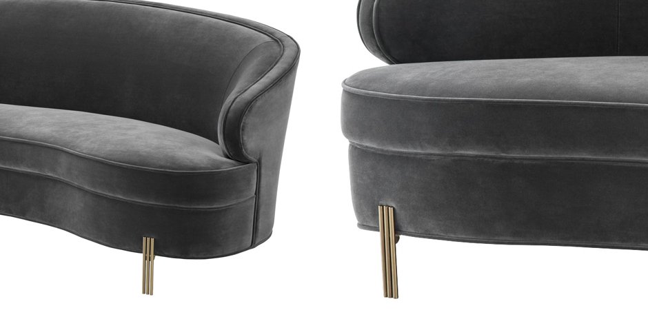 Диван Eichholtz Sofa Pierson dark grey Диван Eichholtz Sofa Pierson dark grey - Loft-Concept в Кирове