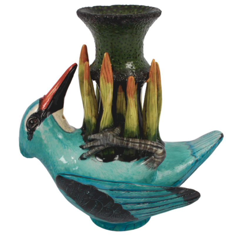 Ваза Голубая Птичка Woodland Kingfisher Vase Синий Ваза Голубая Птичка Woodland Kingfisher Vase Синий в Кирове | Loft Concept