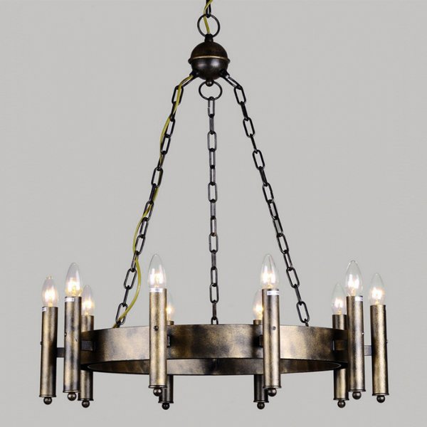 Люстра Loft Castle Chandelier 10 Металлик винтаж Люстра Loft Castle Chandelier 10 Металлик винтаж в Кирове | Loft Concept