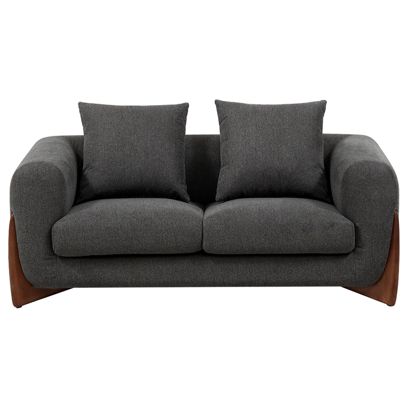 Диван Cuthbert Dark Gray Sofa Серый Коричневый Диван Cuthbert Dark Gray Sofa Серый Коричневый в Кирове | Loft Concept