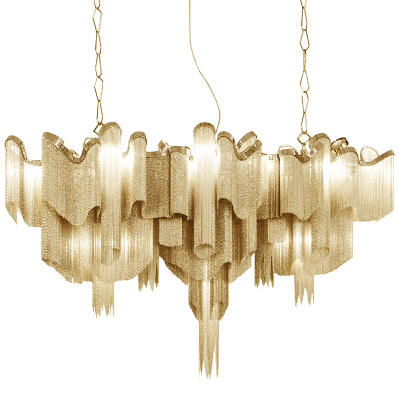 Люстра Terzani STREAM Gold Глянцевое золото Люстра Terzani STREAM Gold Глянцевое золото в Кирове | Loft Concept