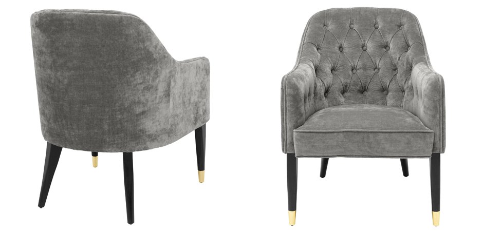 Кресло Eichholtz Chair Cyrus Grey Кресло Eichholtz Chair Cyrus Grey - Loft-Concept в Кирове