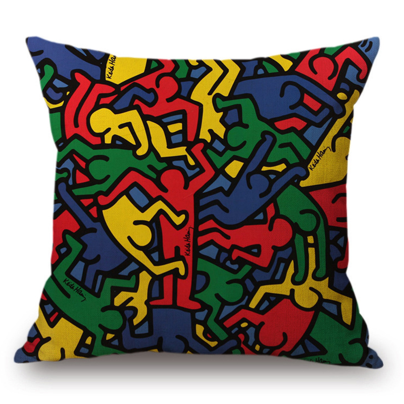 Подушка Keith Haring 16 Мульти Подушка Keith Haring 16 Мульти в Кирове | Loft Concept