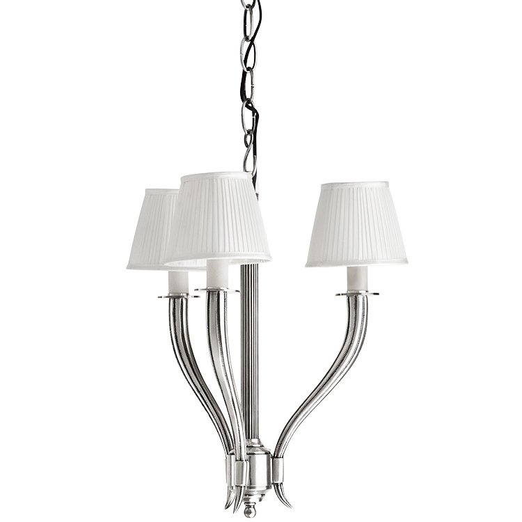 Люстра Eichholtz Chandelier Mayflower 3 Белый Нержавеющая сталь Люстра Eichholtz Chandelier Mayflower 3 Белый Нержавеющая сталь в Кирове | Loft Concept