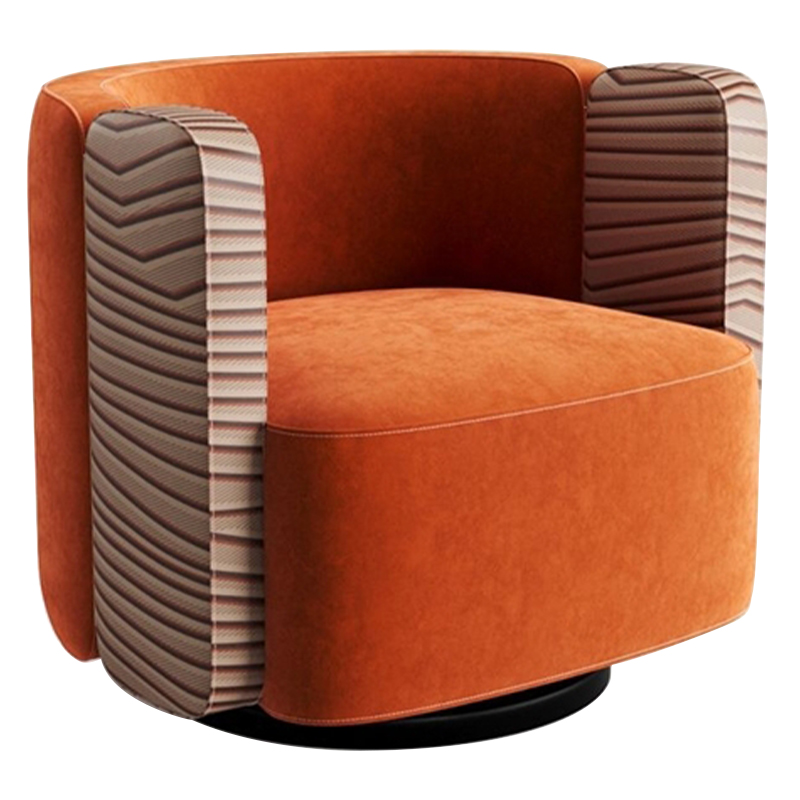 Дизайнерское кресло KELLY Armchair Оранжевый Бежевый Коричневый Дизайнерское кресло KELLY Armchair Оранжевый Бежевый Коричневый в Кирове | Loft Concept
